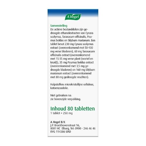 A.Vogel Boldocynara Tabletten 80 stuks 