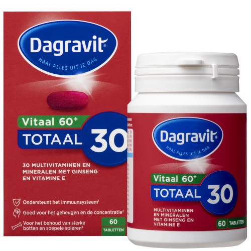 Dagravit Totaal 30 Vitaal 60+ Tabletten 60 stuks