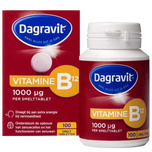Dagravit Vitamine B12 1000µg Smelttabletten 100 stuks