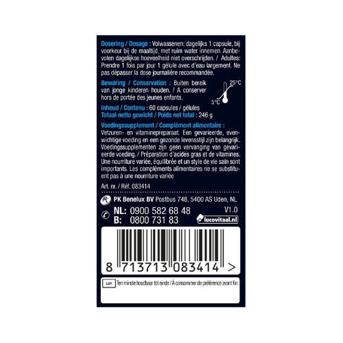 Lucovitaal Ijslandse Levertraan Vitamine A&D Capsules 60 stuks