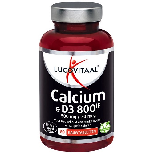 Lucovitaal Calcium 500mg + D3 20mcg Kauwtabletten 90 stuks