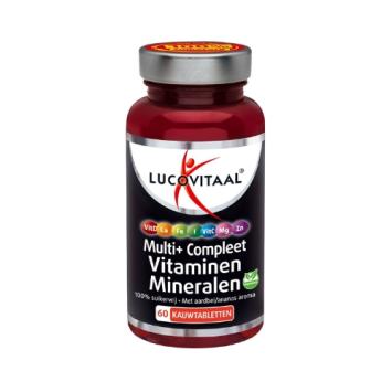 Lucovitaal Multi+ Compleet Vitaminen Mineralen Kauwtabletten 60 stuks